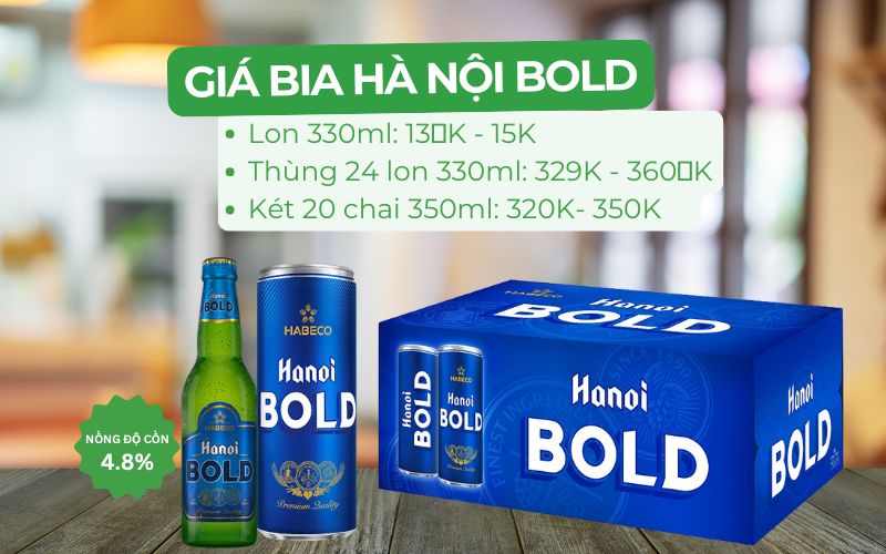 Bia Hà Nội Bold - Hương vị đậm đà dành cho giới trẻ, giá chỉ từ 13.000 đồng/lon