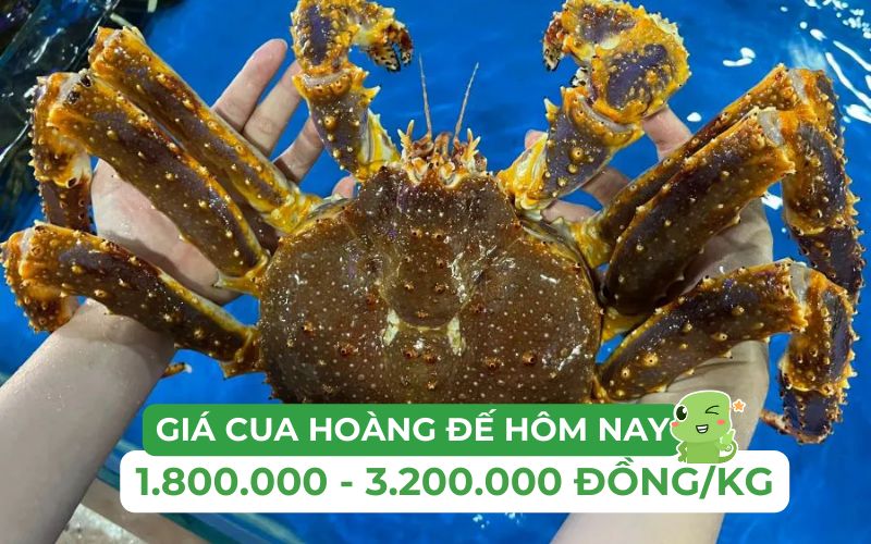 Cua hoàng đế có giá dao động từ 1.800.000 đến 3.200.000 đồng/kg