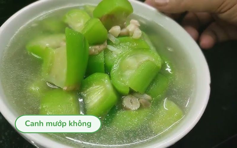 Canh mướp không thanh mát, nước trong, mướp mềm và ngọt tự nhiên