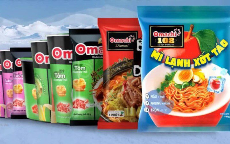 Sợi mì Omachi dai mềm, nước sốt đậm đà và đa dạng hương vị