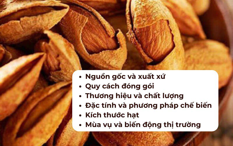 Những yếu tố ảnh hưởng đến giá hạt hạnh nhân hiện nay