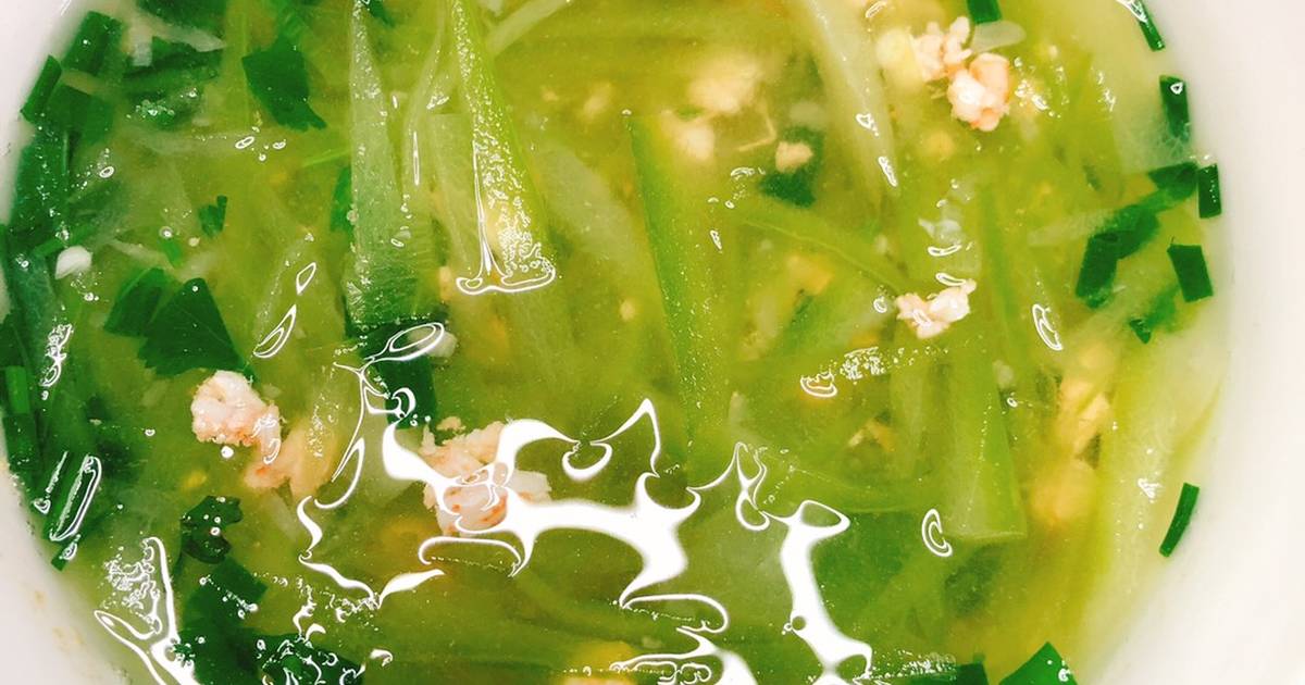Canh tôm nấu bí