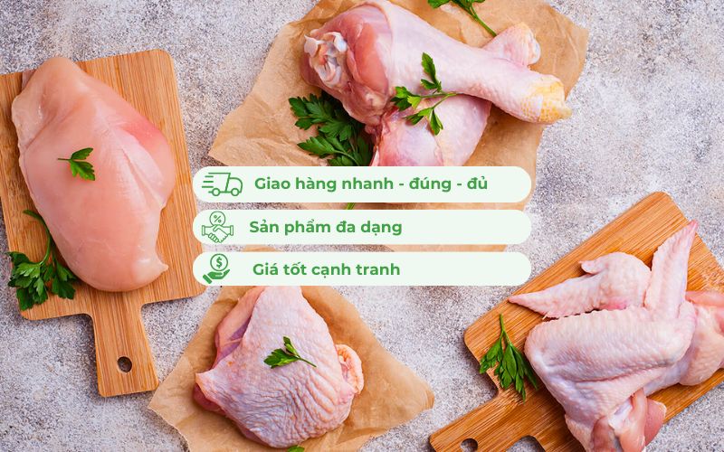 Kamereo là đối tác cung ứng thịt gà chất lượng