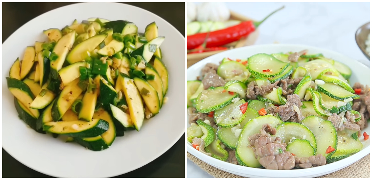 2 cách làm bí ngòi xào tỏi và bí ngòi xào thịt bò đơn giản, ngon miệng