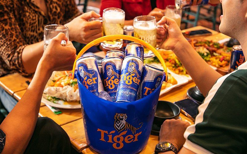 Với hương vị thơm ngon đặc trưng, bia Tiger được hàng triệu người tiêu dùng yêu thích