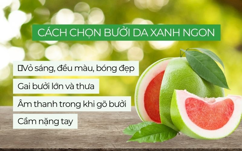 Cách chọn mua bưởi da xanh ngon